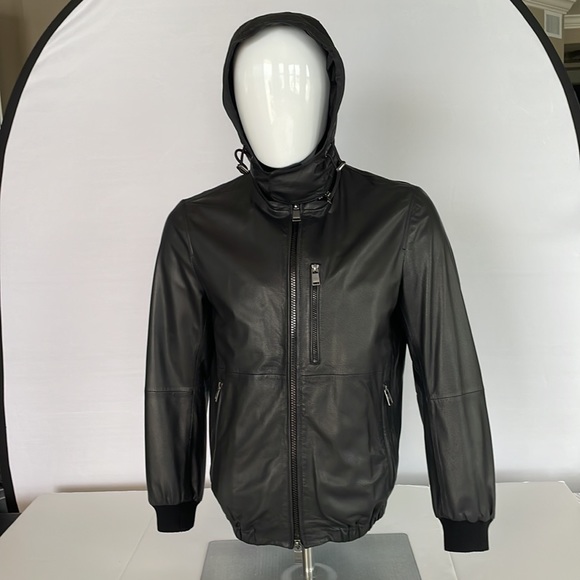 Hugo Boss Mens Leather Jacket - Picture 12 of 14